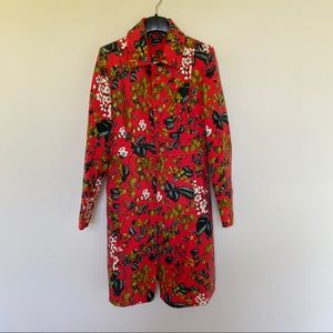 JCREW wool floral dress coat
